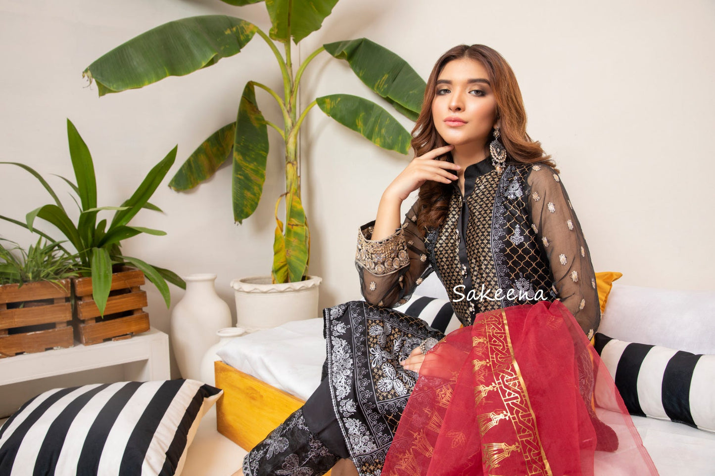 Silk Block printed Ready to Wear Dress by Sakeena Hasan 02