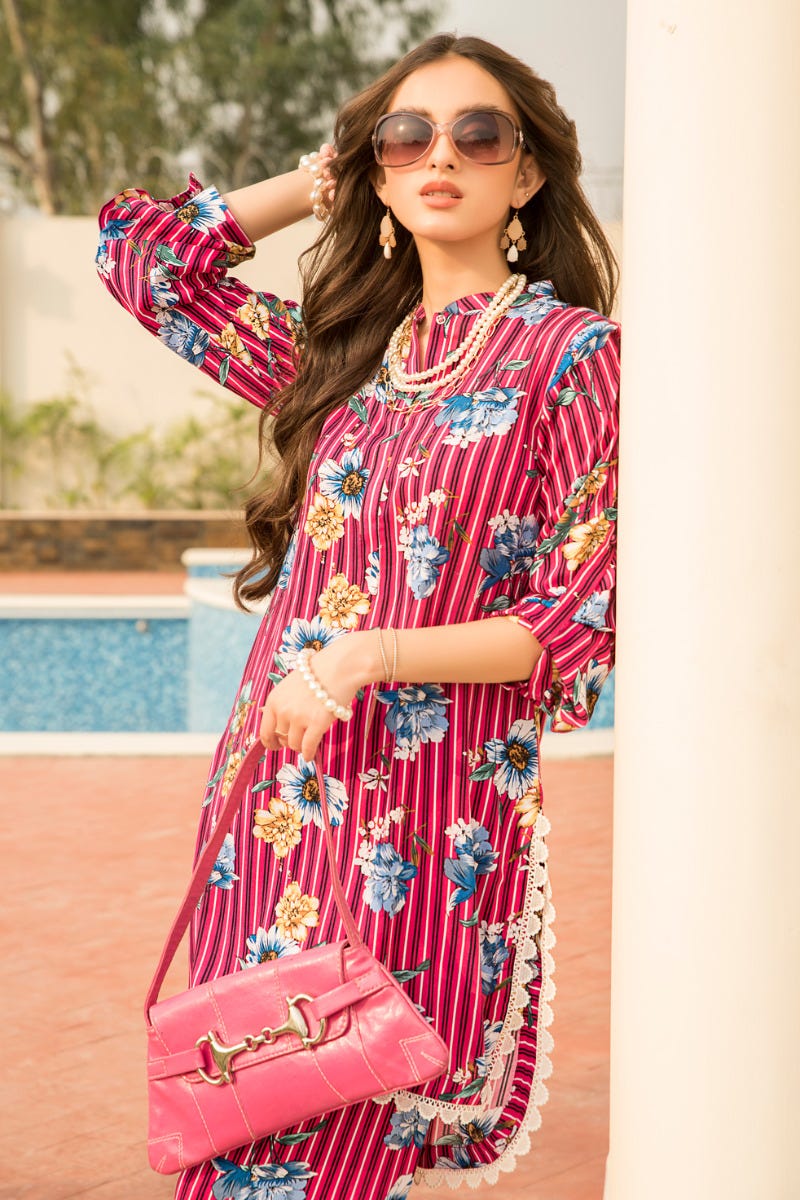 Winter Linen 2 Pcs Ready to Wear Dress by Sakeena Hasan 03