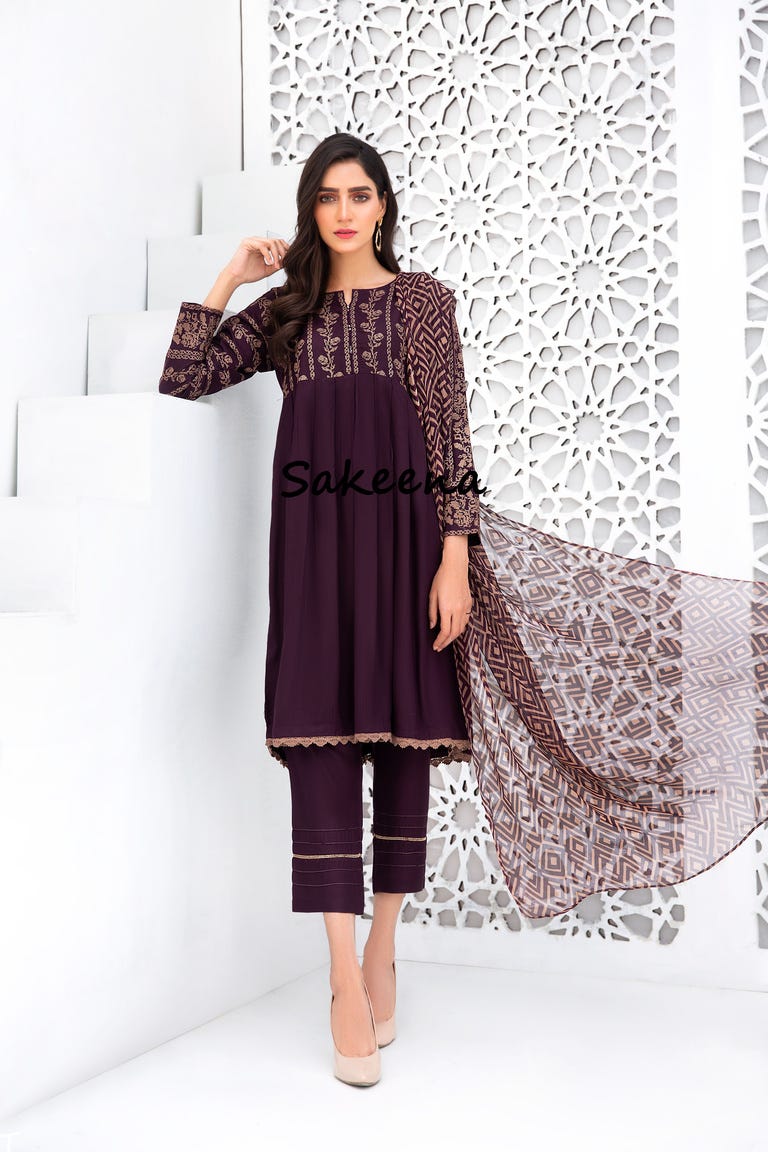 Winter Ready to Wear 3 Pcs Collection by Sakeena Hasan 08