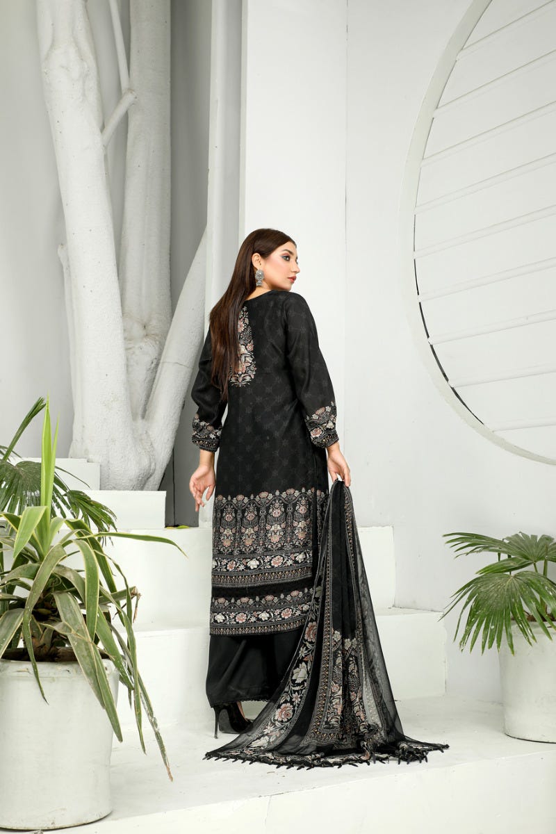 3pc Viscose Ready to Wear Embroidered Dress 02