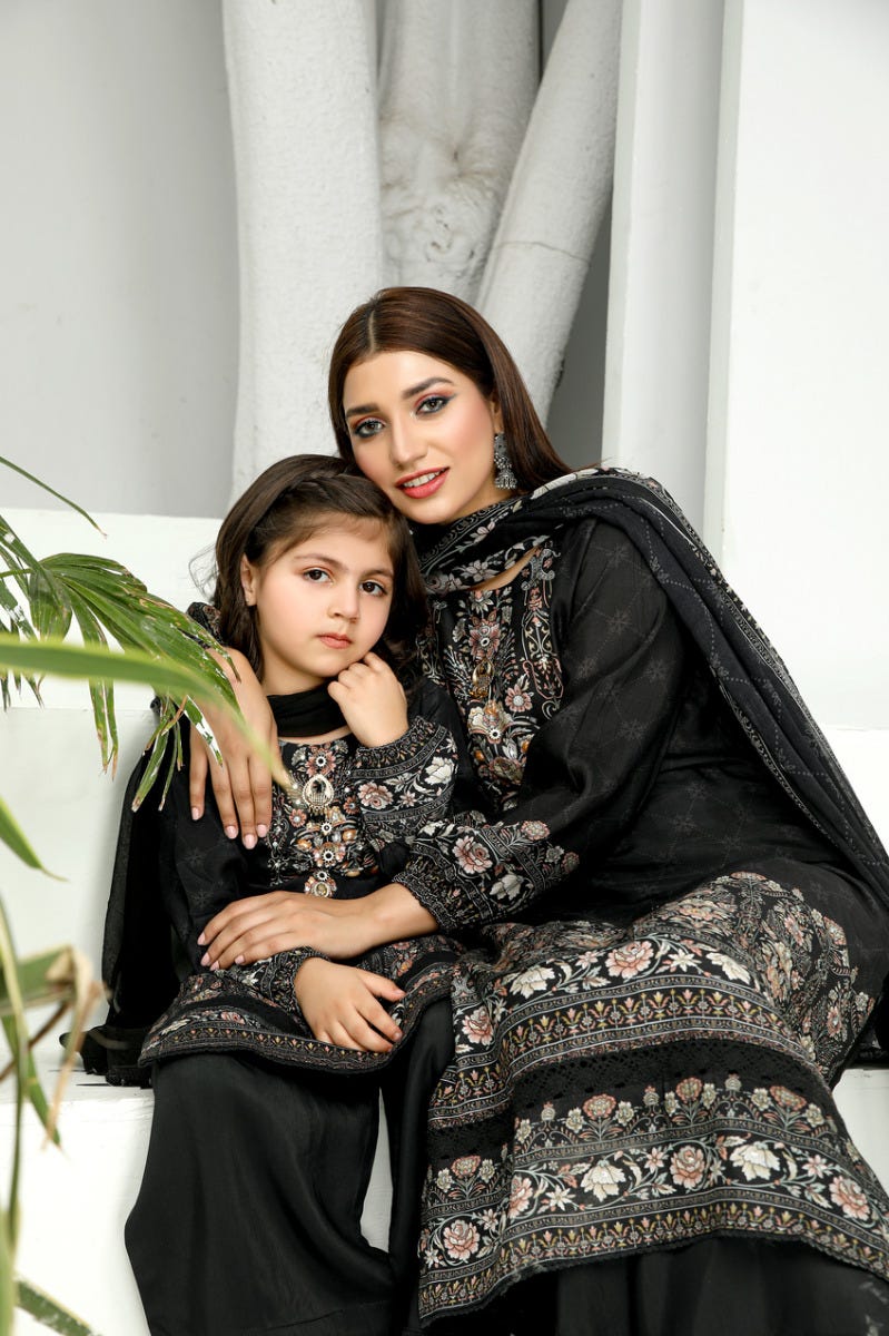 3pc Viscose Ready to Wear Embroidered Dress 02