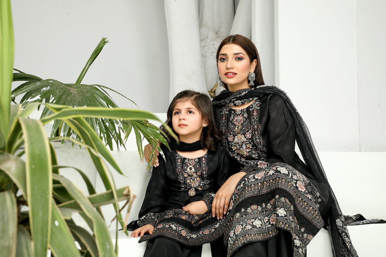 3pc Viscose Ready to Wear Embroidered Dress 02