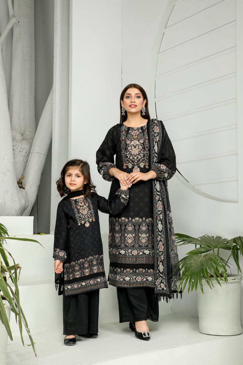 3pc Viscose Ready to Wear Embroidered Dress 02