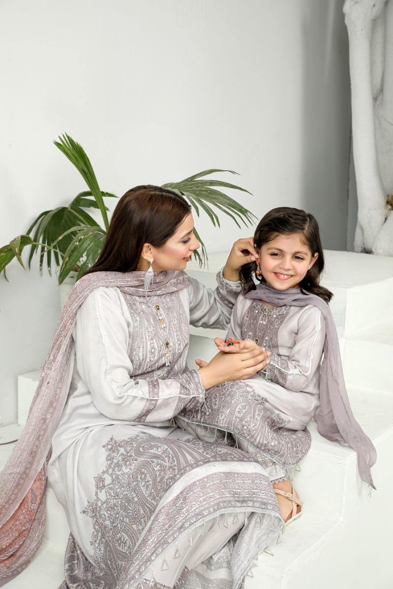 3pc Viscose Ready to Wear Embroidered Dress 06