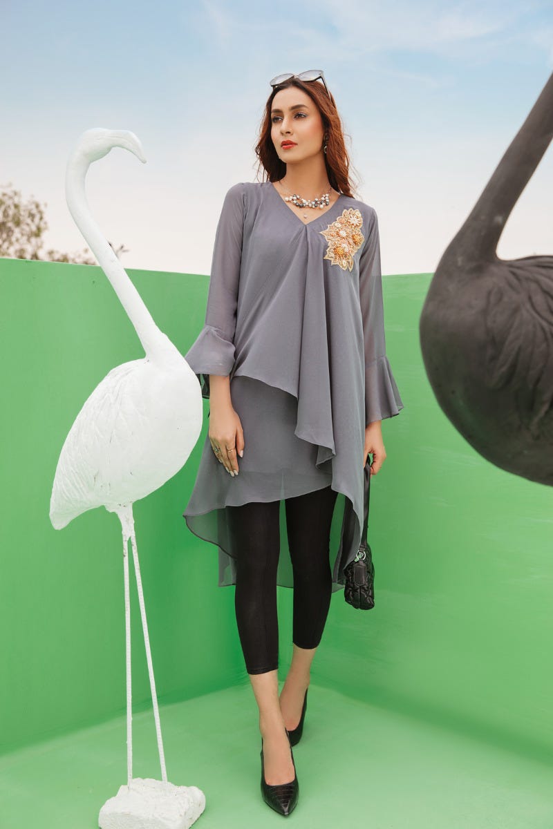 Luxury Georgette Hand Embellished Dress by Simrans 08