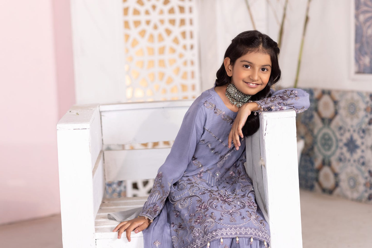 Kids Chiffon Collection with Handwork by Simrans 03