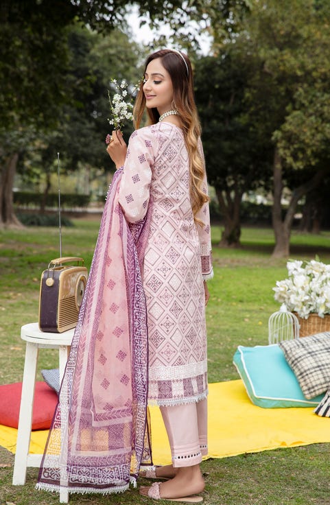 Ready to Wear 3 Pcs Embroidered Mirror Work Lawn Titlian Collection 01