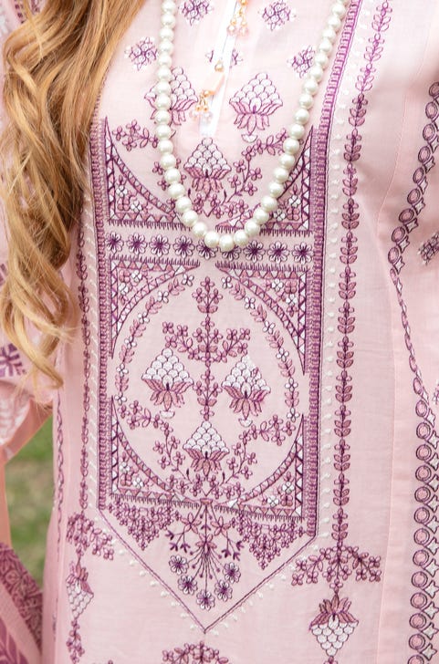Ready to Wear 3 Pcs Embroidered Mirror Work Lawn Titlian Collection 01