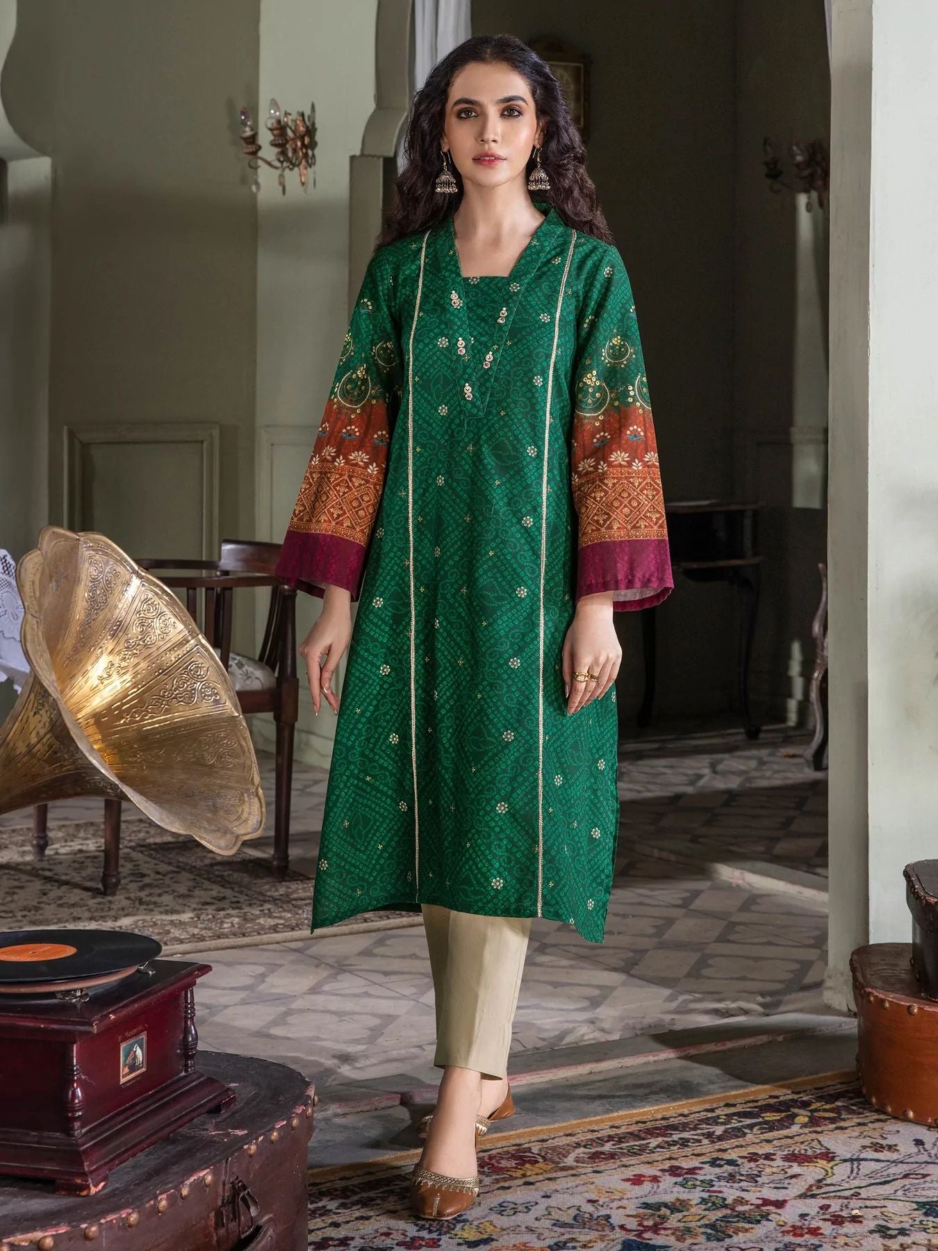 2pc LimeLight Khaddar Dress 2513-Green 2pc LimeLight Khaddar Dress 2513-Green