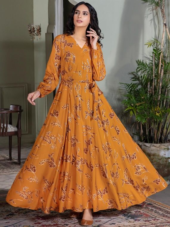 2pc Linen Winter Dress u2649-Yellow 2pc Linen Winter Dress u2649-Yellow