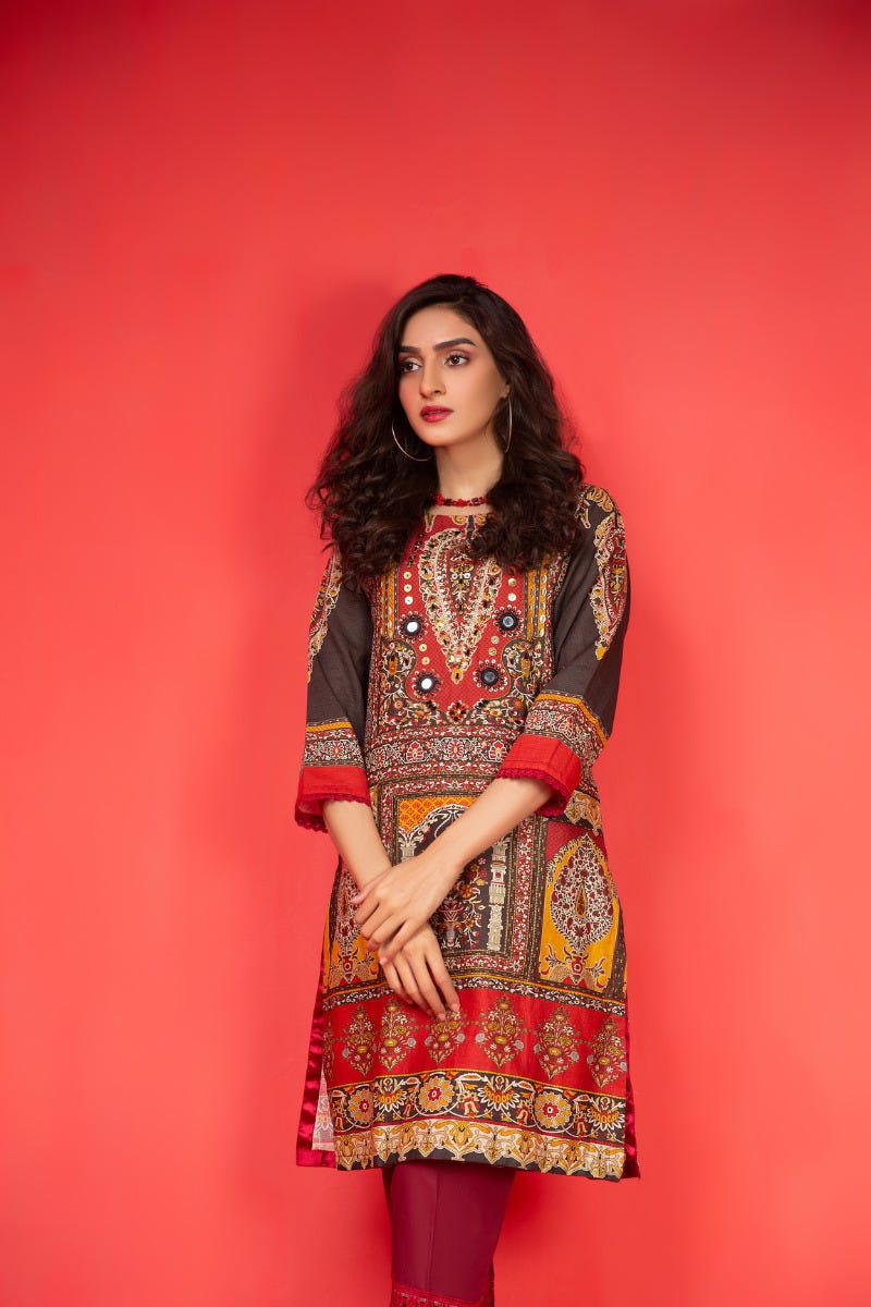 Khadar Ready to Wear Handwork 2 Pcs Dress by Zaiwa 05