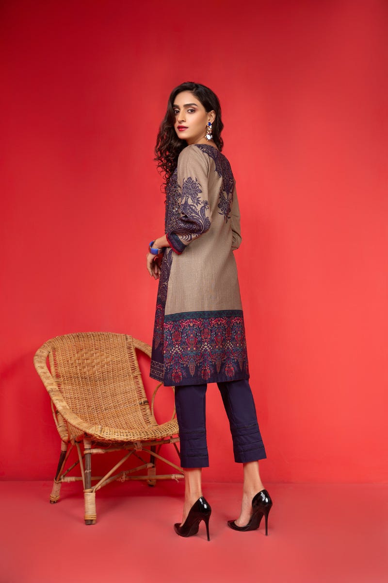 Khadar Ready to Wear Handwork 2 Pcs Dress by Zaiwa 01