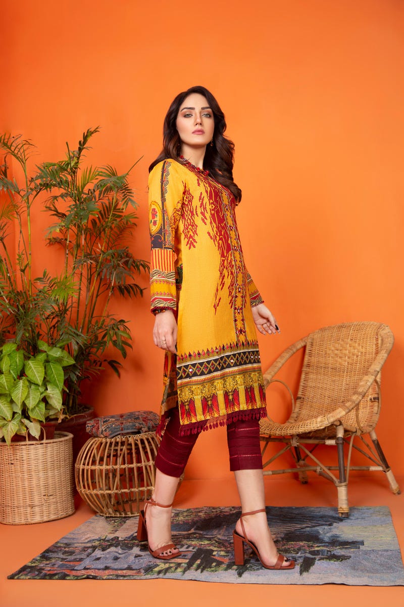 Khadar 2 Pcs Hand Work Ready to Wear Dress by Zaiwa 05