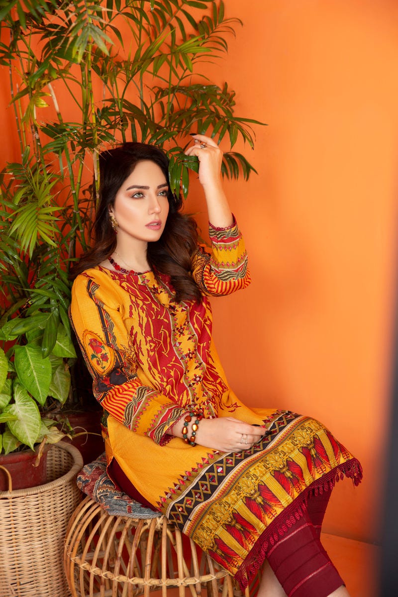 Khadar 2 Pcs Hand Work Ready to Wear Dress by Zaiwa 05