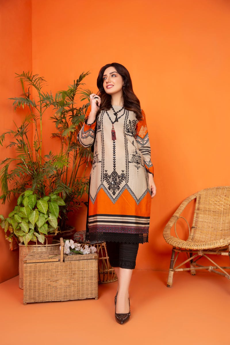 Khadar 2 Pcs Hand Work Ready to Wear Dress by Zaiwa 08