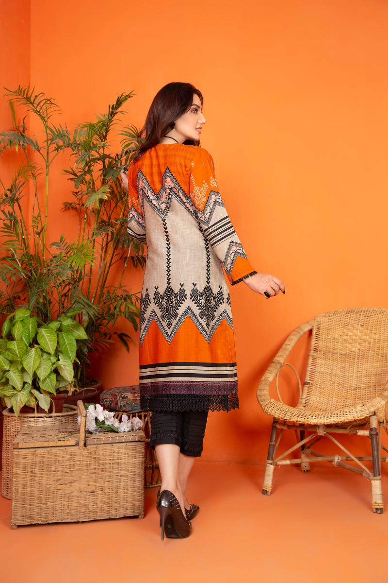 Khadar 2 Pcs Hand Work Ready to Wear Dress by Zaiwa 08