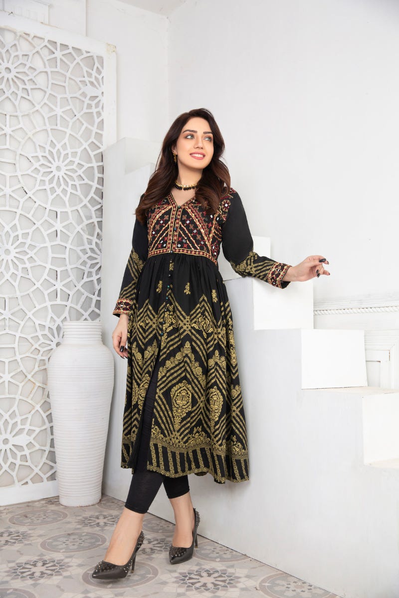 Ready to Wear Embroidered Kurta by Zaiwa 01