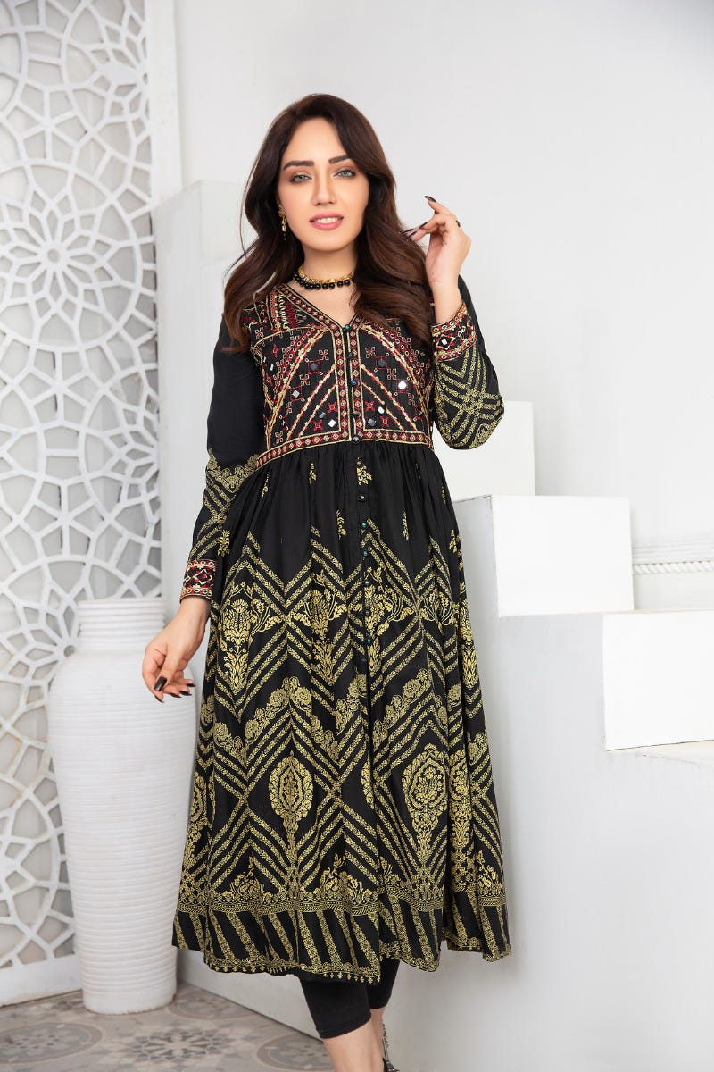Ready to Wear Embroidered Kurta by Zaiwa 01