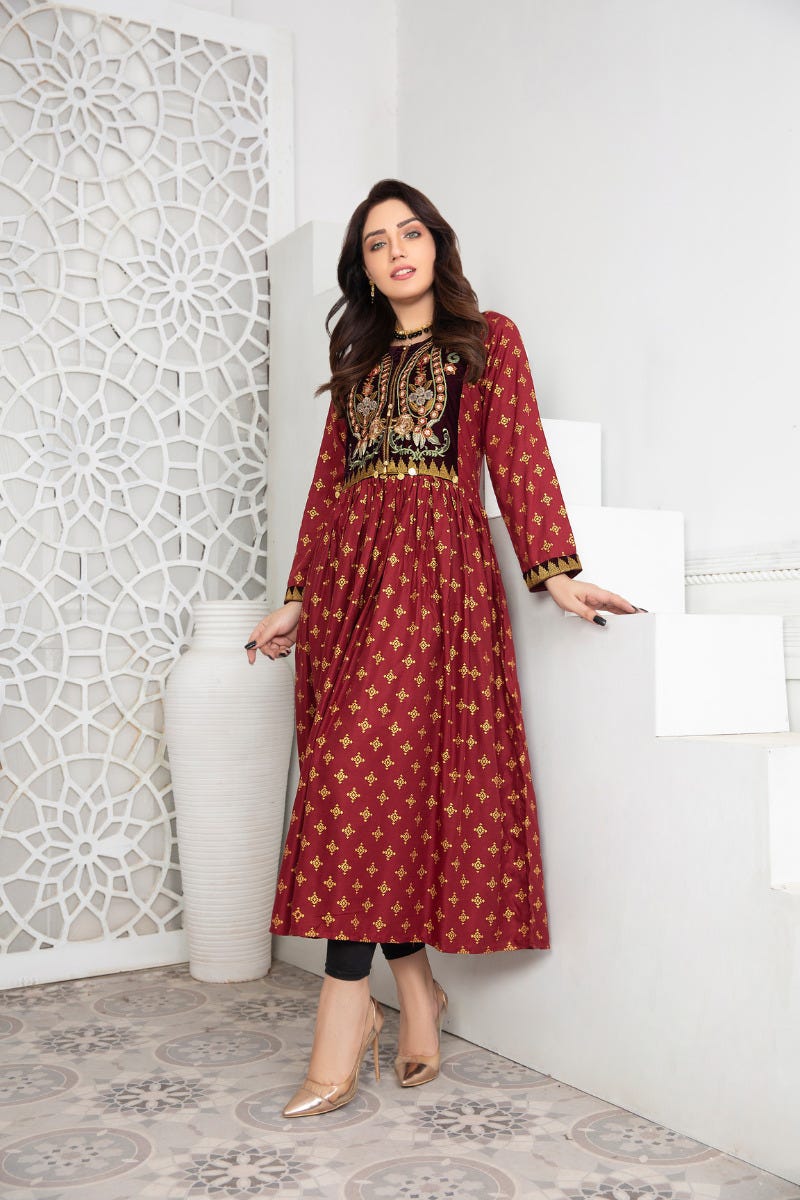 Ready to Wear Embroidered Kurta by Zaiwa 02