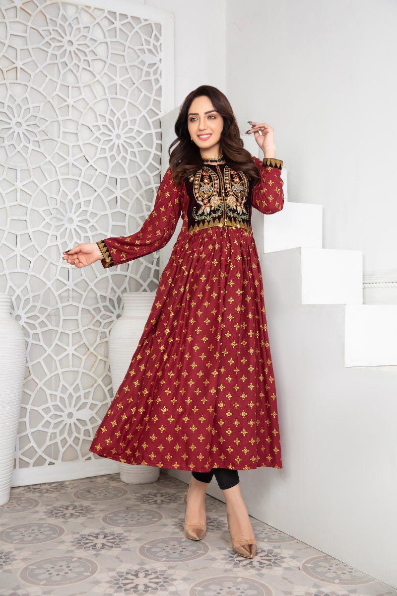 Ready to Wear Embroidered Kurta by Zaiwa 02