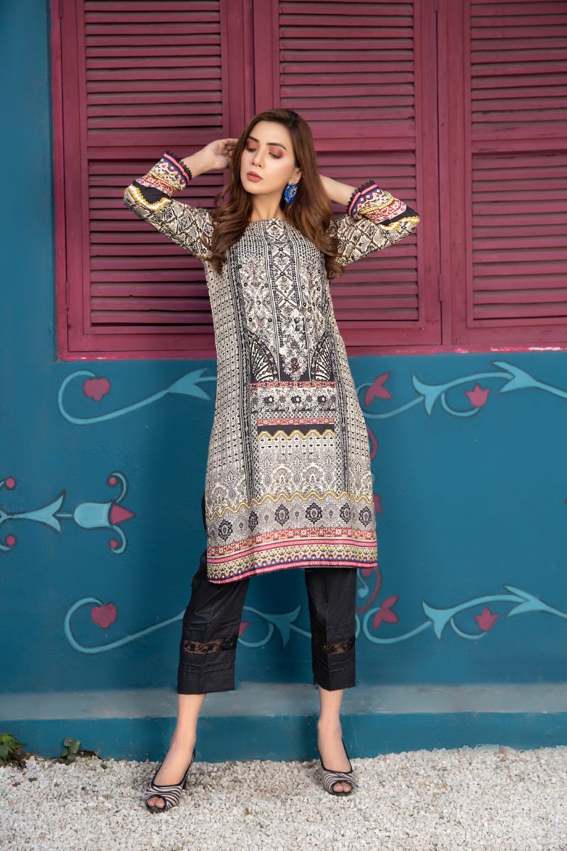 Ready to Wear 2 Pcs Handwork Dress by Zaiwa 07