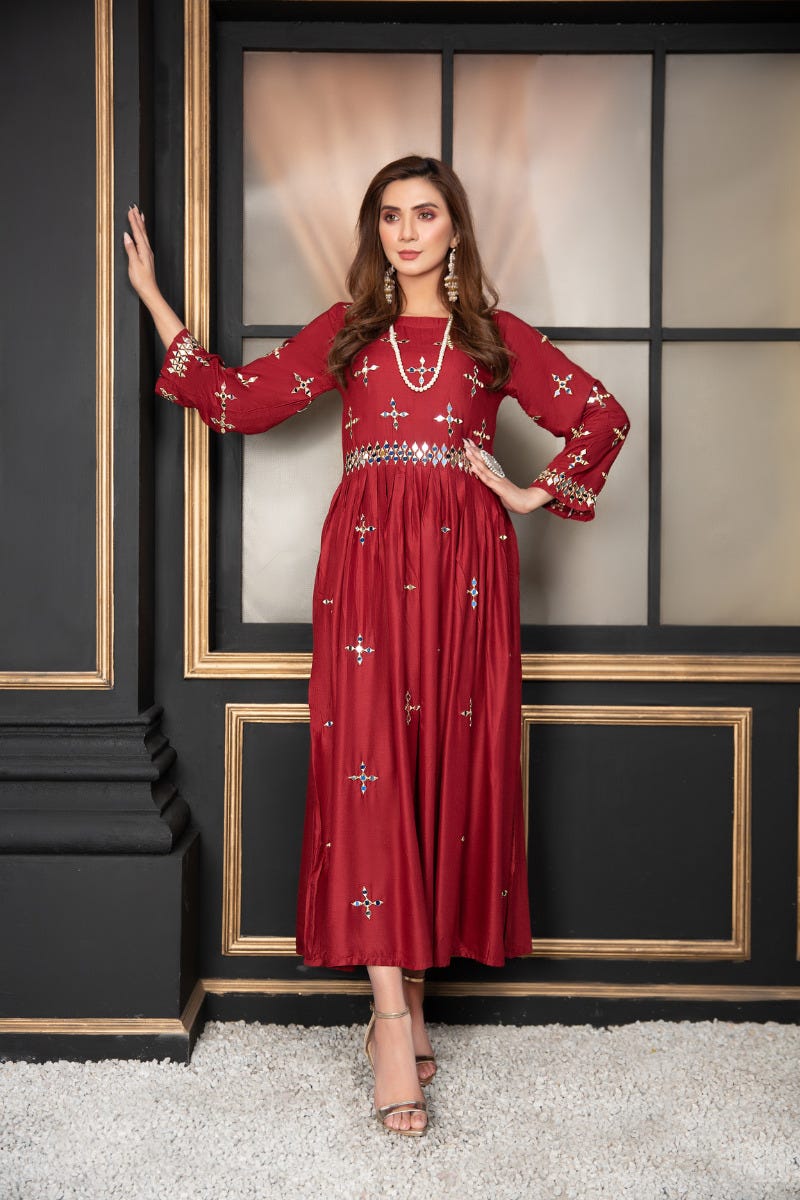 Ready to Wear Handwork Kurta by Zaiwa 12