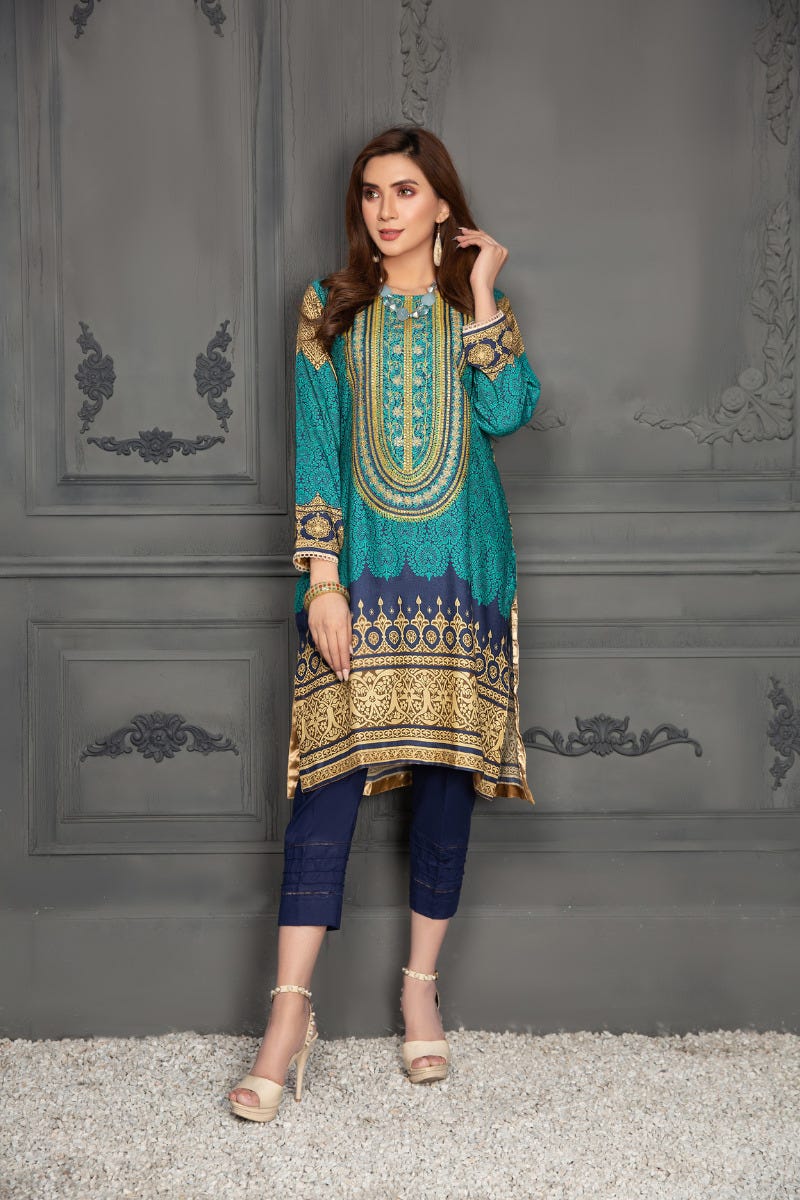Ready to Wear 2 Pcs Handwork Dress by Zaiwa 15
