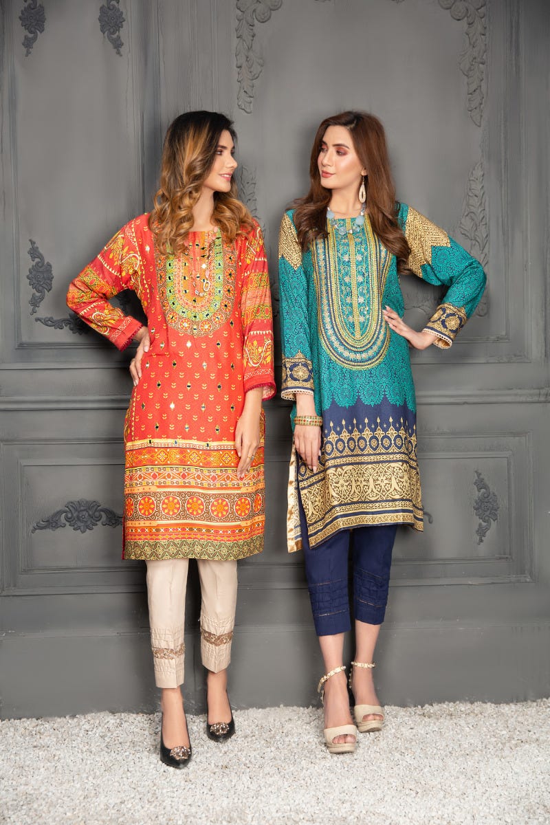 Ready to Wear 2 Pcs Handwork Dress by Zaiwa 16