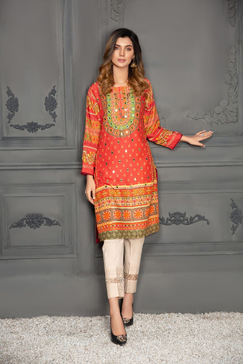 Ready to Wear 2 Pcs Handwork Dress by Zaiwa 16