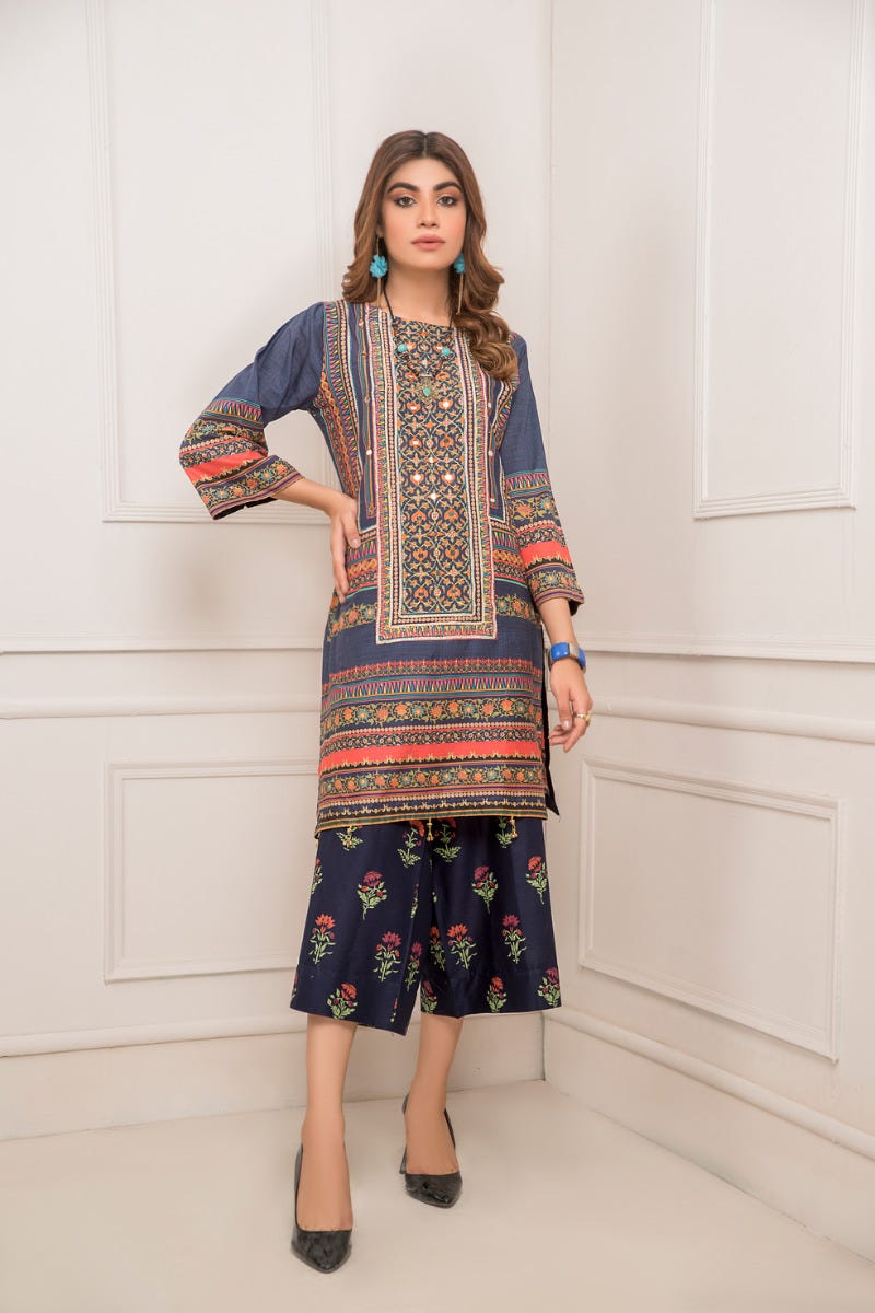 Ready to Wear Lawn Embroidered 2Pcs Collection by Zaiwa 01
