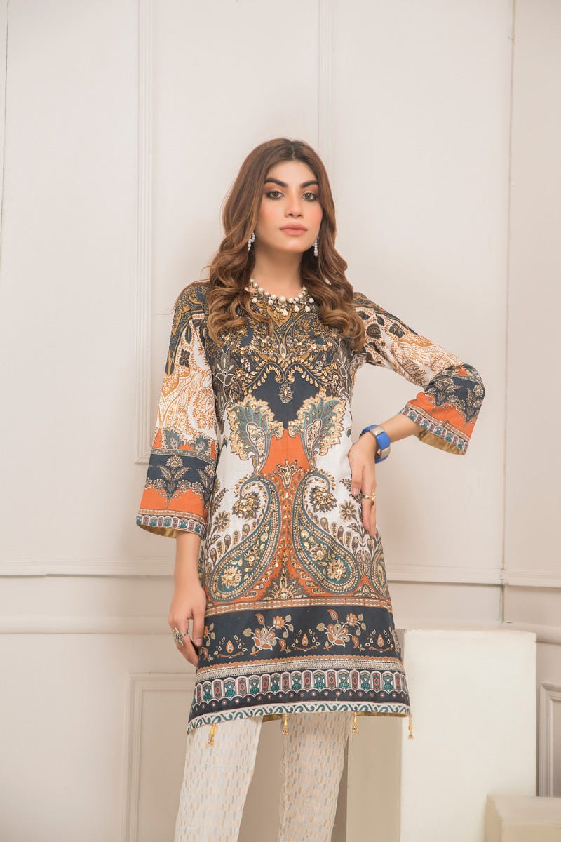 Ready to Wear Lawn Embroidered 2Pcs Collection by Zaiwa 11