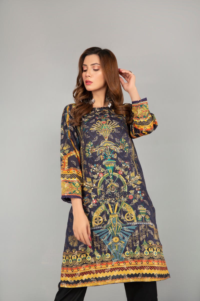 Jacquard Ready to Wear Handwork 2 Pcs Dress by Zaiwa 04