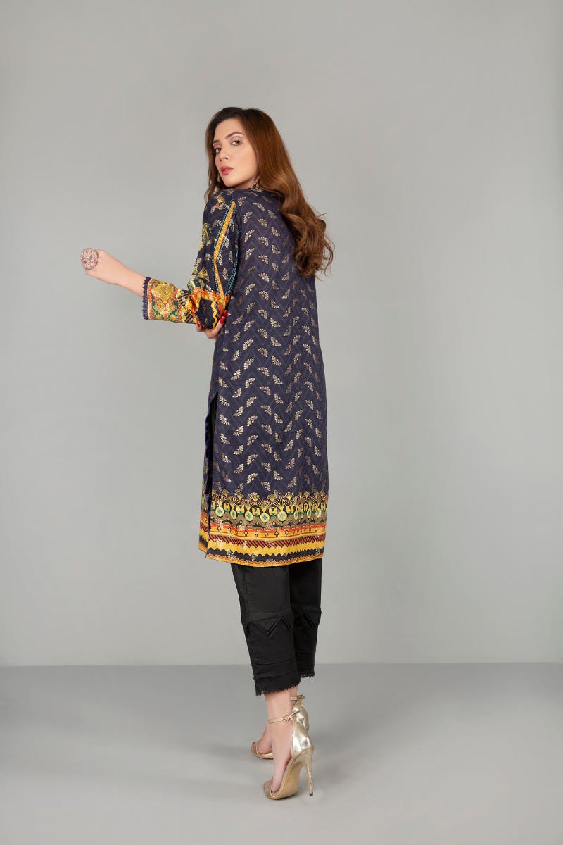 Jacquard Ready to Wear Handwork 2 Pcs Dress by Zaiwa 04