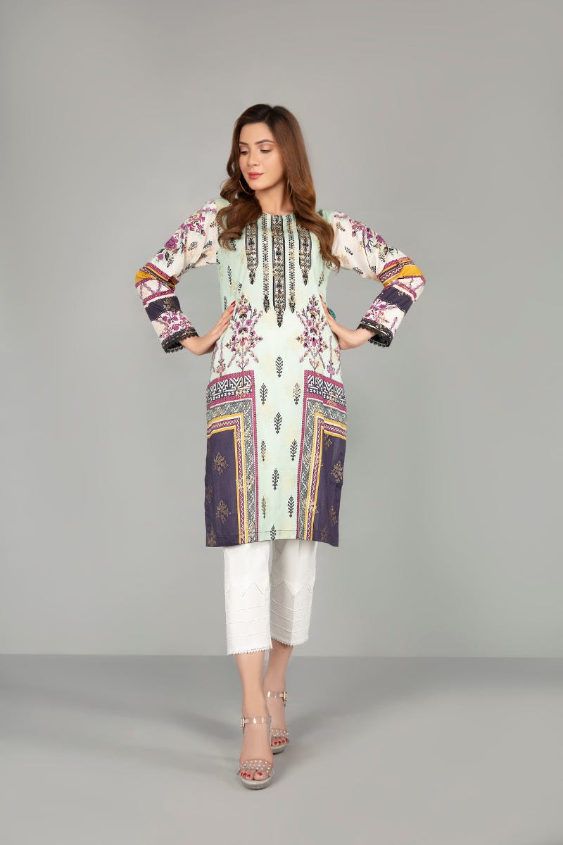 Jacquard Ready to Wear Handwork 2 Pcs Dress by Zaiwa 06