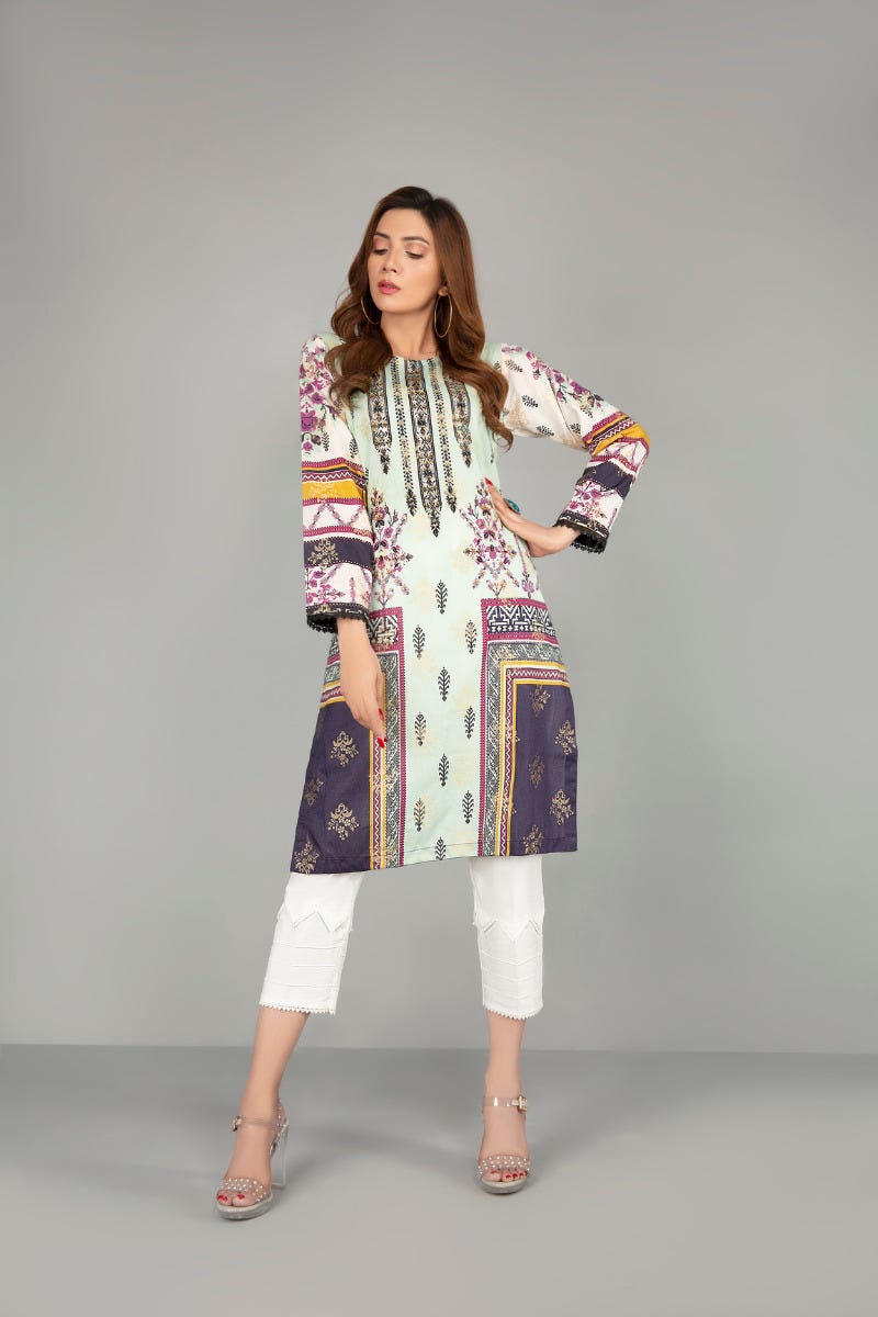 Jacquard Ready to Wear Handwork 2 Pcs Dress by Zaiwa 06