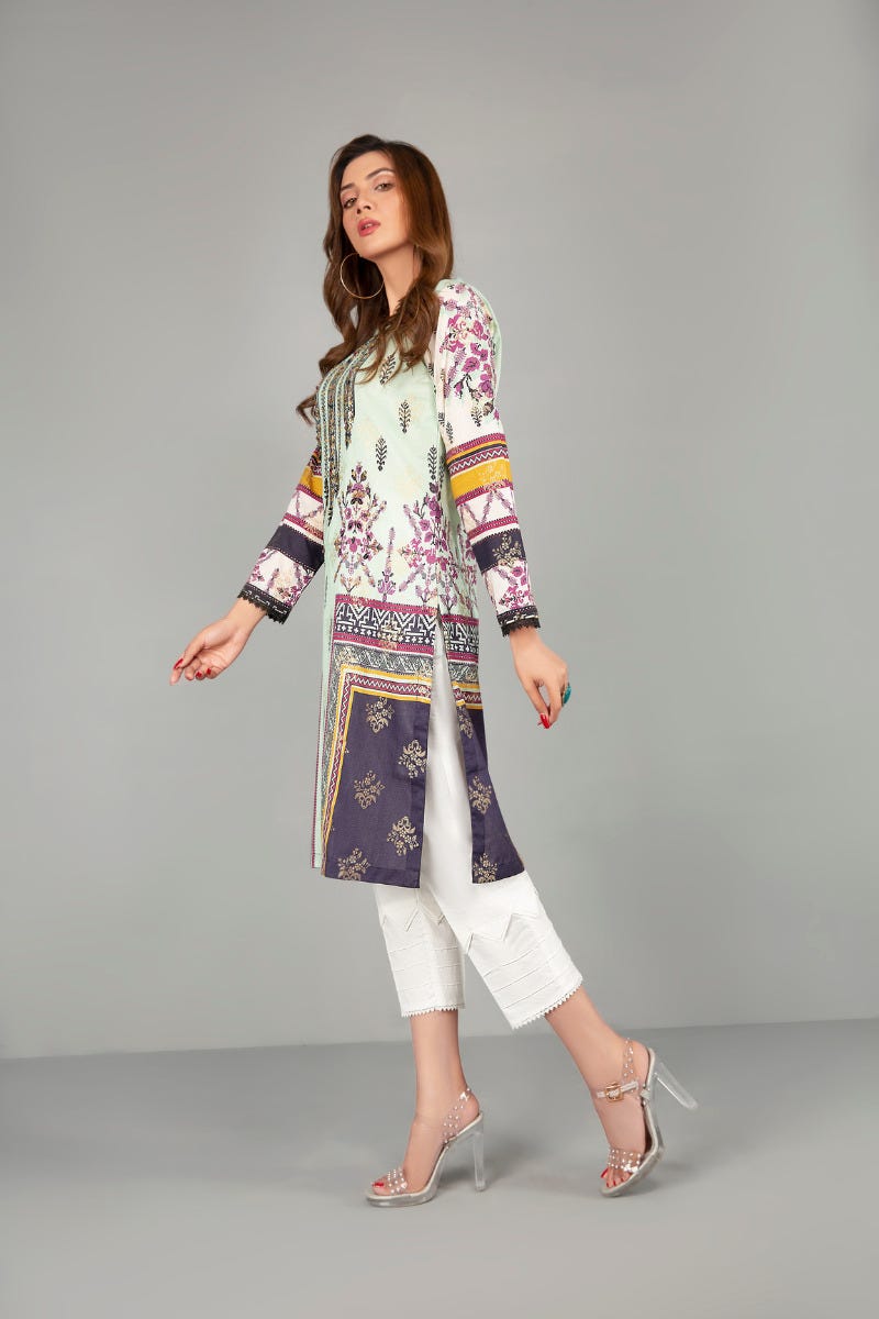 Jacquard Ready to Wear Handwork 2 Pcs Dress by Zaiwa 06
