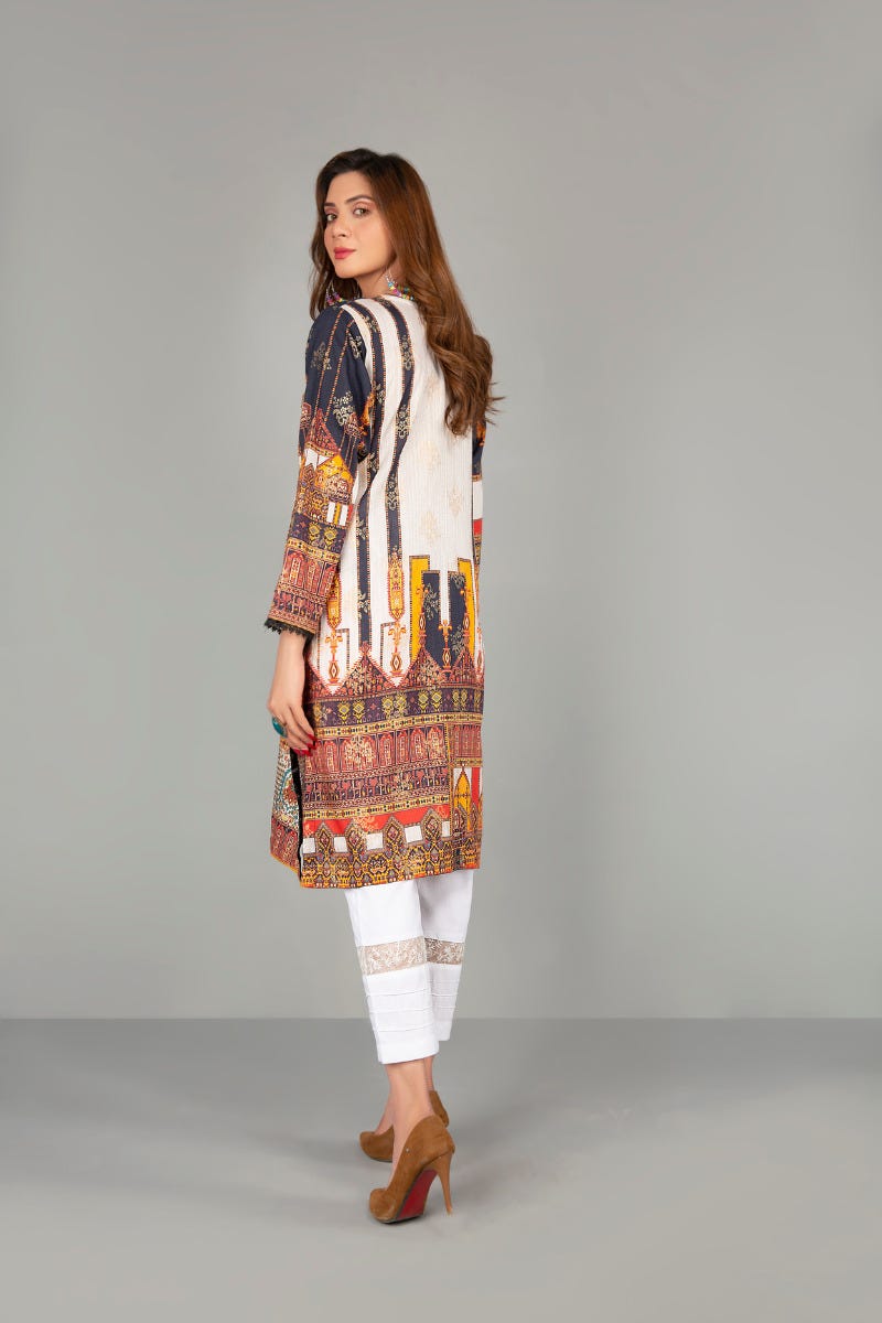 Jacquard Ready to Wear Handwork 2 Pcs Dress by Zaiwa 07