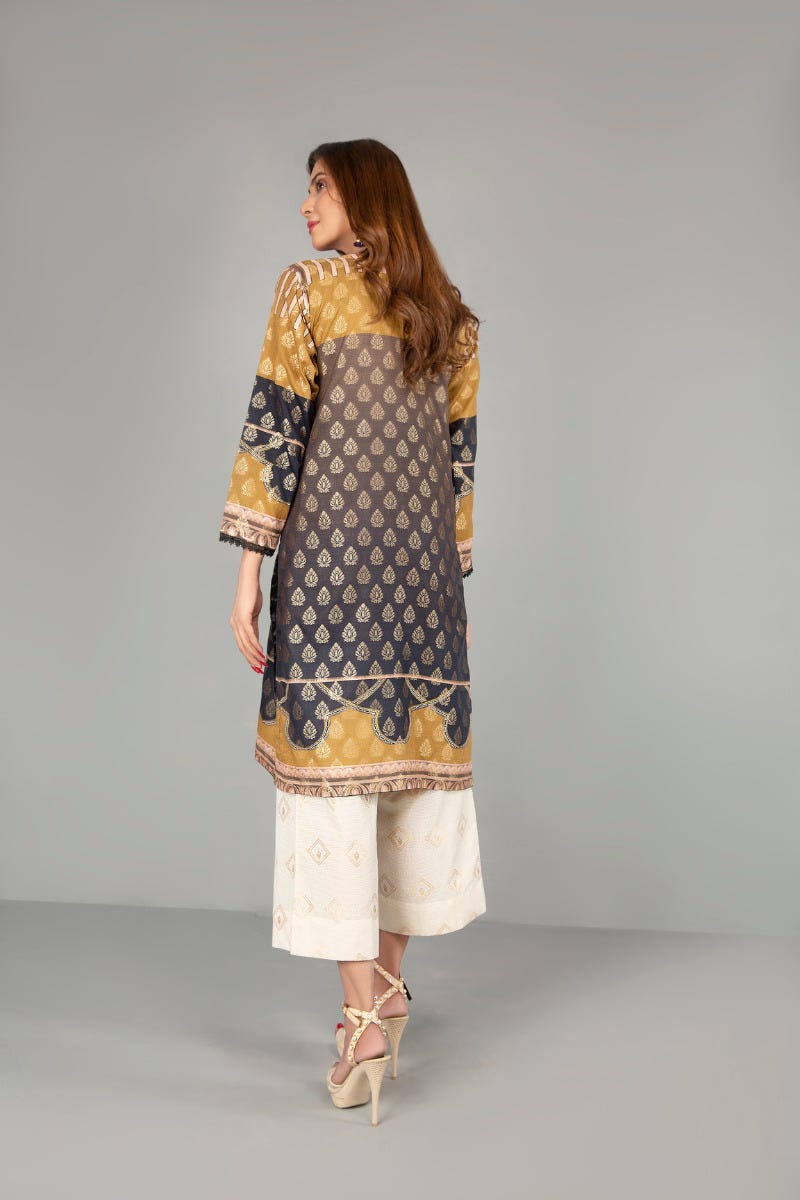 Jacquard Ready to Wear Handwork 2 Pcs Dress by Zaiwa 08