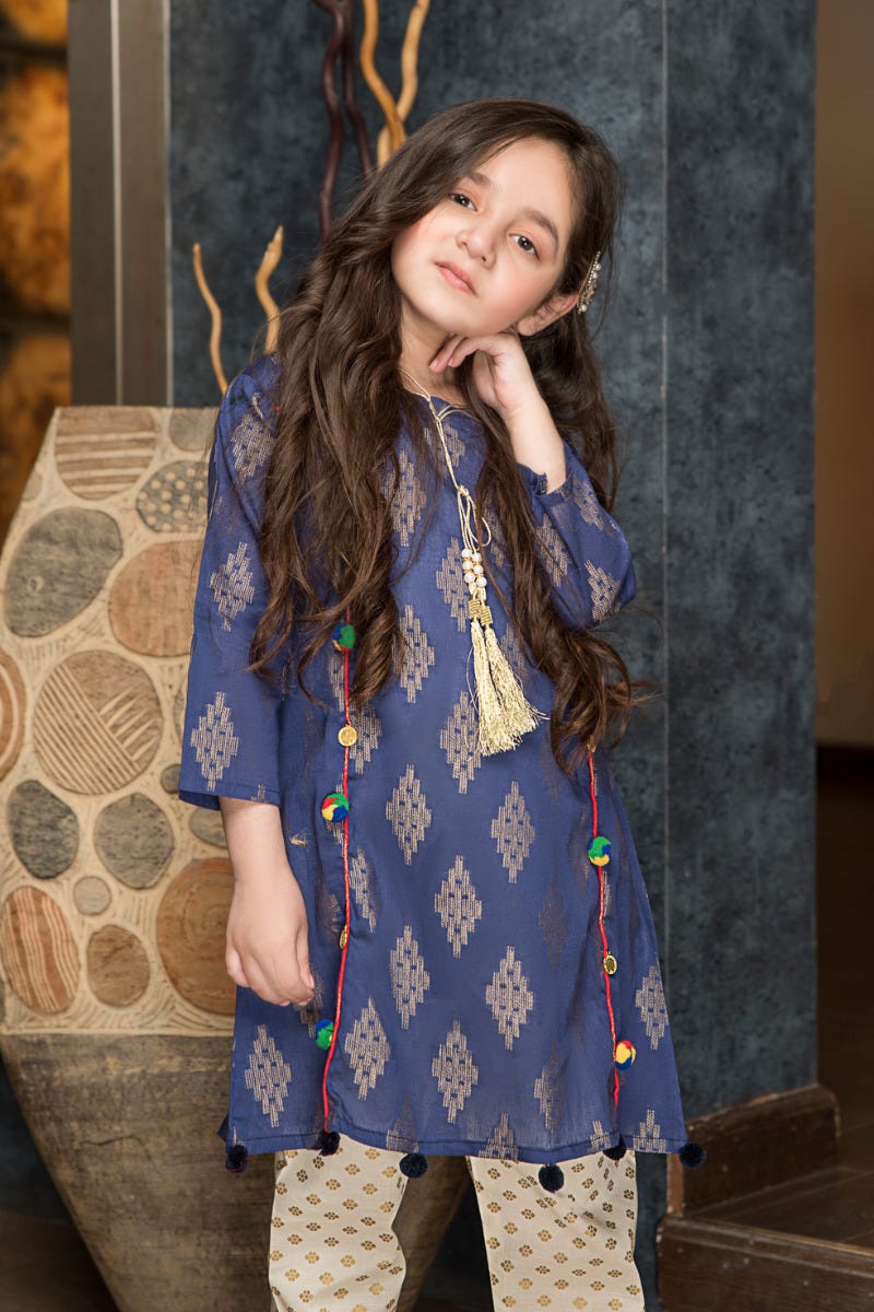 Girls Ready to Wear Jacquard Kurta 09