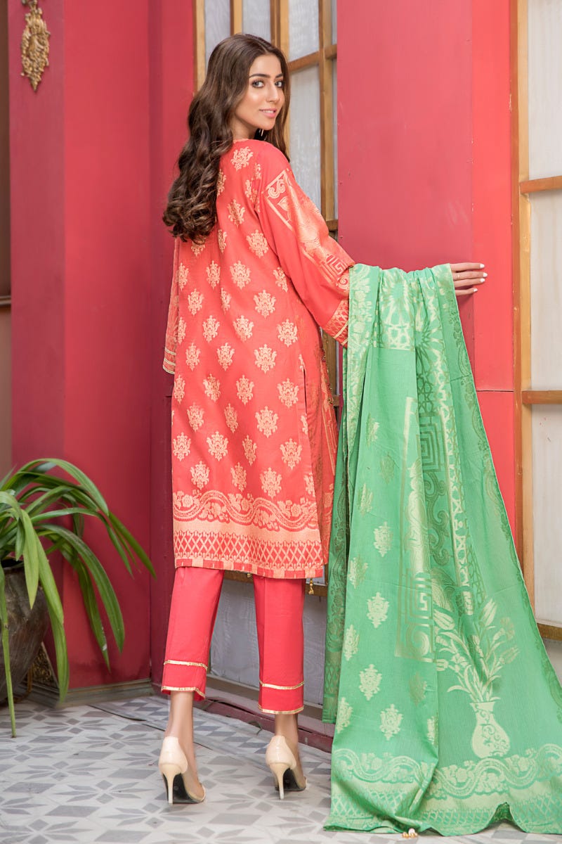 Jacquard Lawn Ready to Wear Dress with Handwork by Zaiwa 12