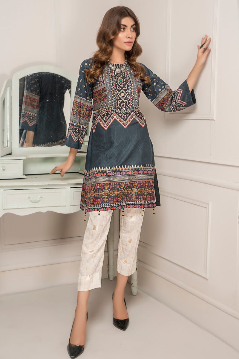 Ready to Wear Lawn 2 Pcs Hand Work Dress by Zaiwa 06