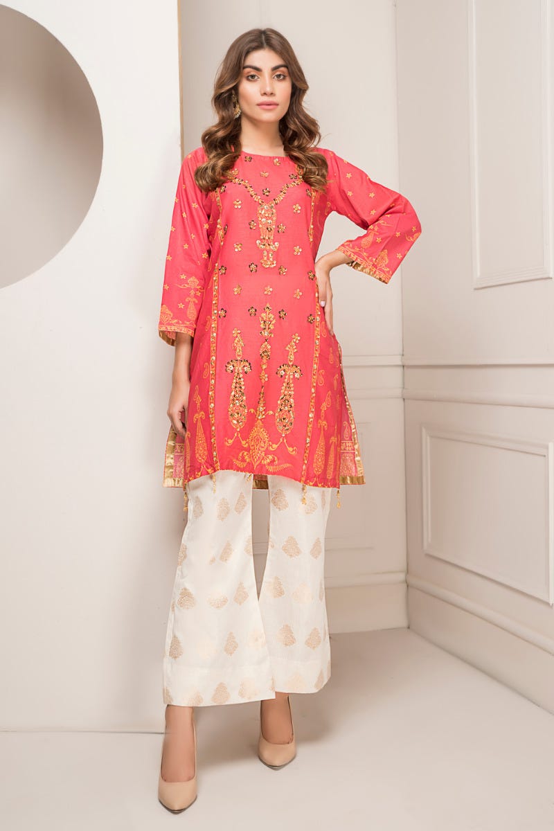 Ready to Wear Lawn 2 Pcs Hand Work Dress by Zaiwa 08
