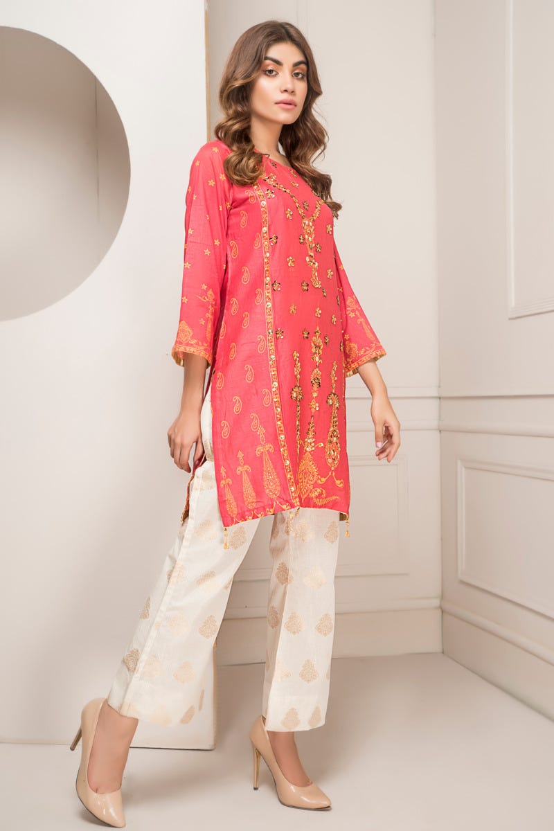 Ready to Wear Lawn 2 Pcs Hand Work Dress by Zaiwa 08