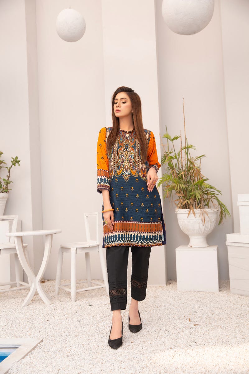 Winter 2 Pcs Ready to Wear Hand Embroidered Collection by Zaiwa 01