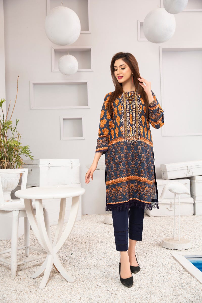 Winter 2 Pcs Ready to Wear Hand Embroidered Collection by Zaiwa 10