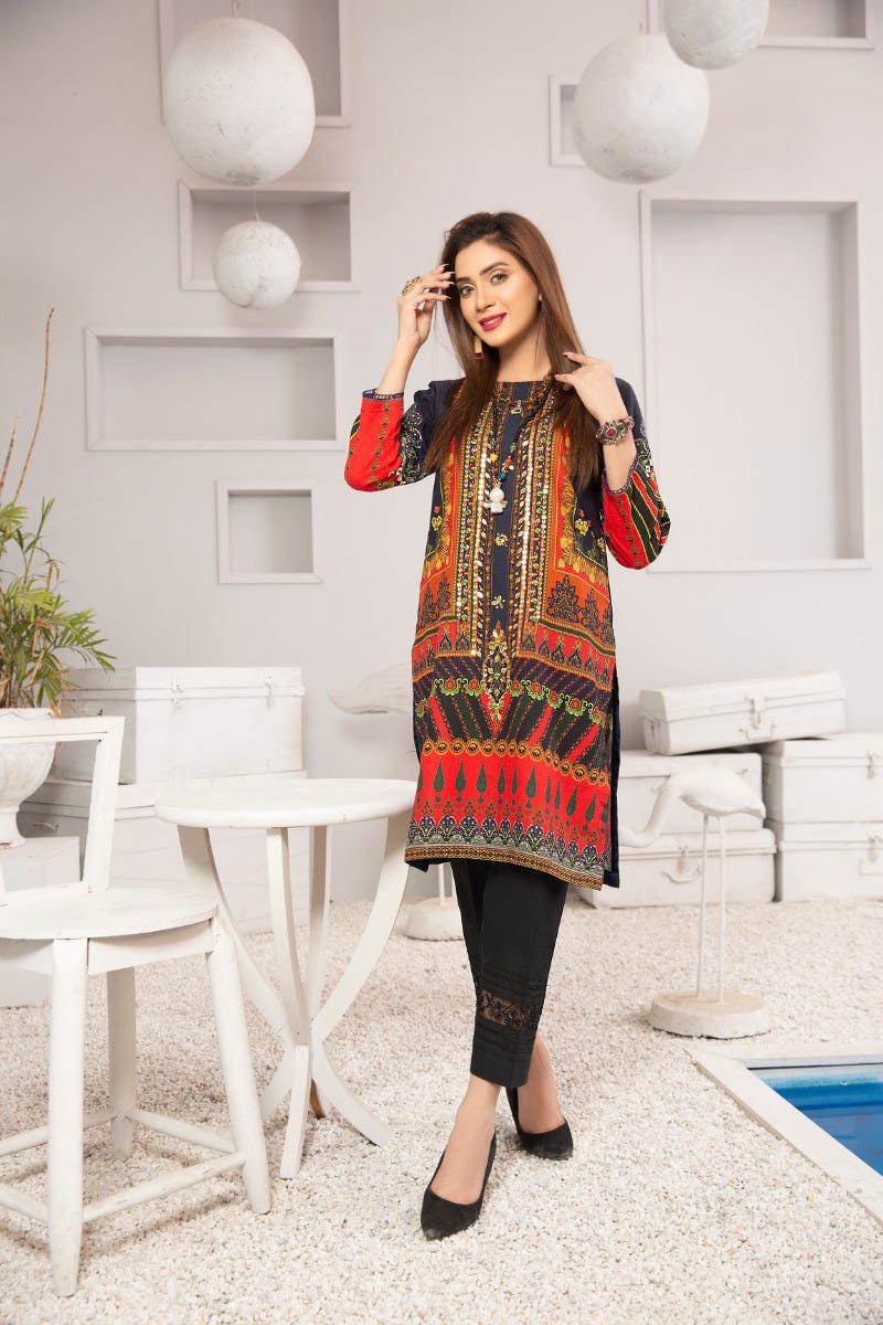 Winter 2 Pcs Ready to Wear Hand Embroidered Collection by Zaiwa 09