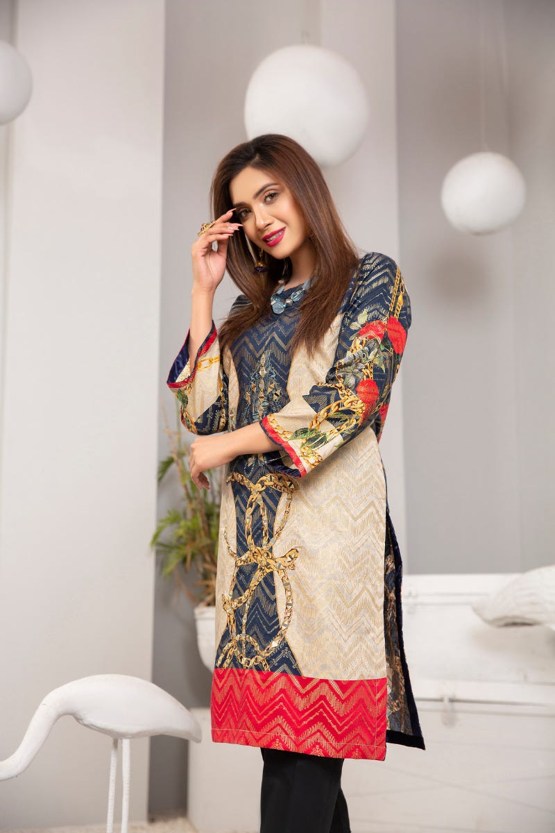 Winter Ready to Wear Kurta Hand Embroidered Collection by Zaiwa 15