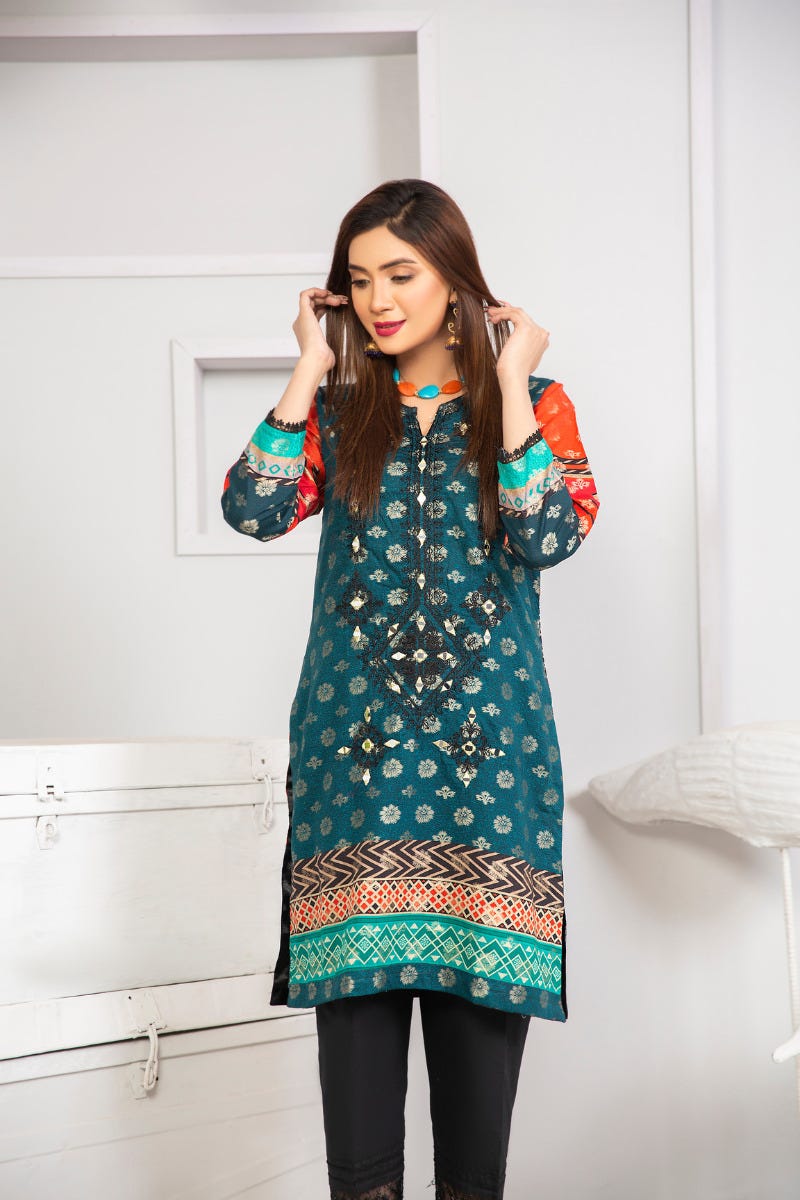 Winter Ready to Wear Kurta Hand Embroidered Collection by Zaiwa 14