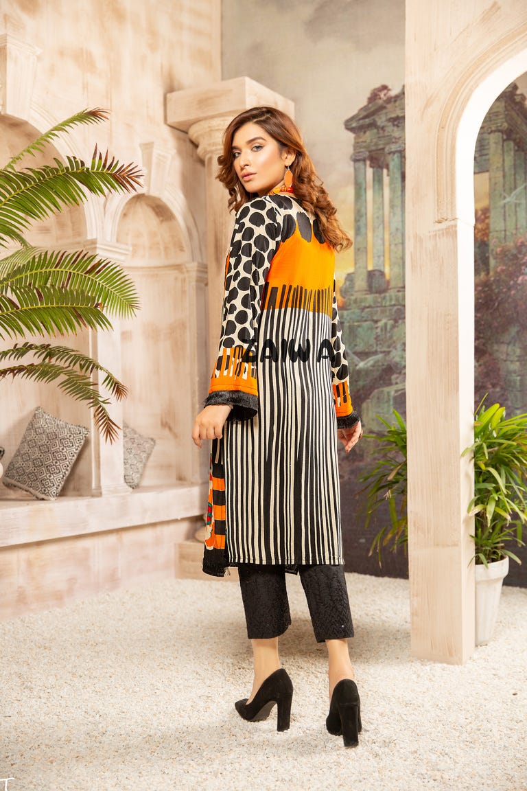 Winter Ready to Wear Embroidered Kurta by Zaiwa 06