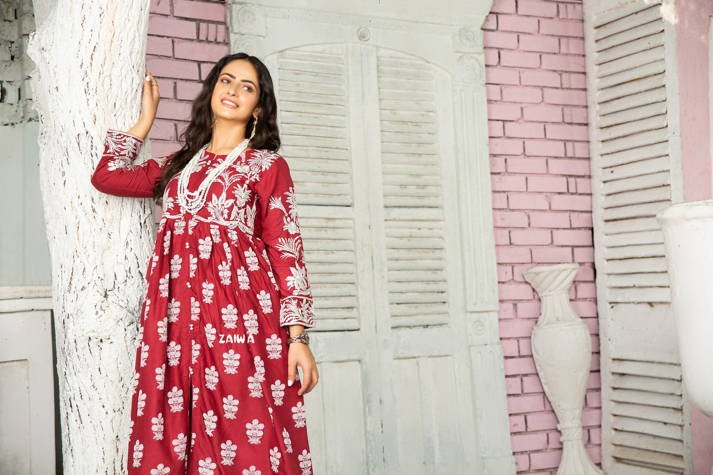 Ready to Wear Winter Embroidered Kurta by Zaiwa 04
